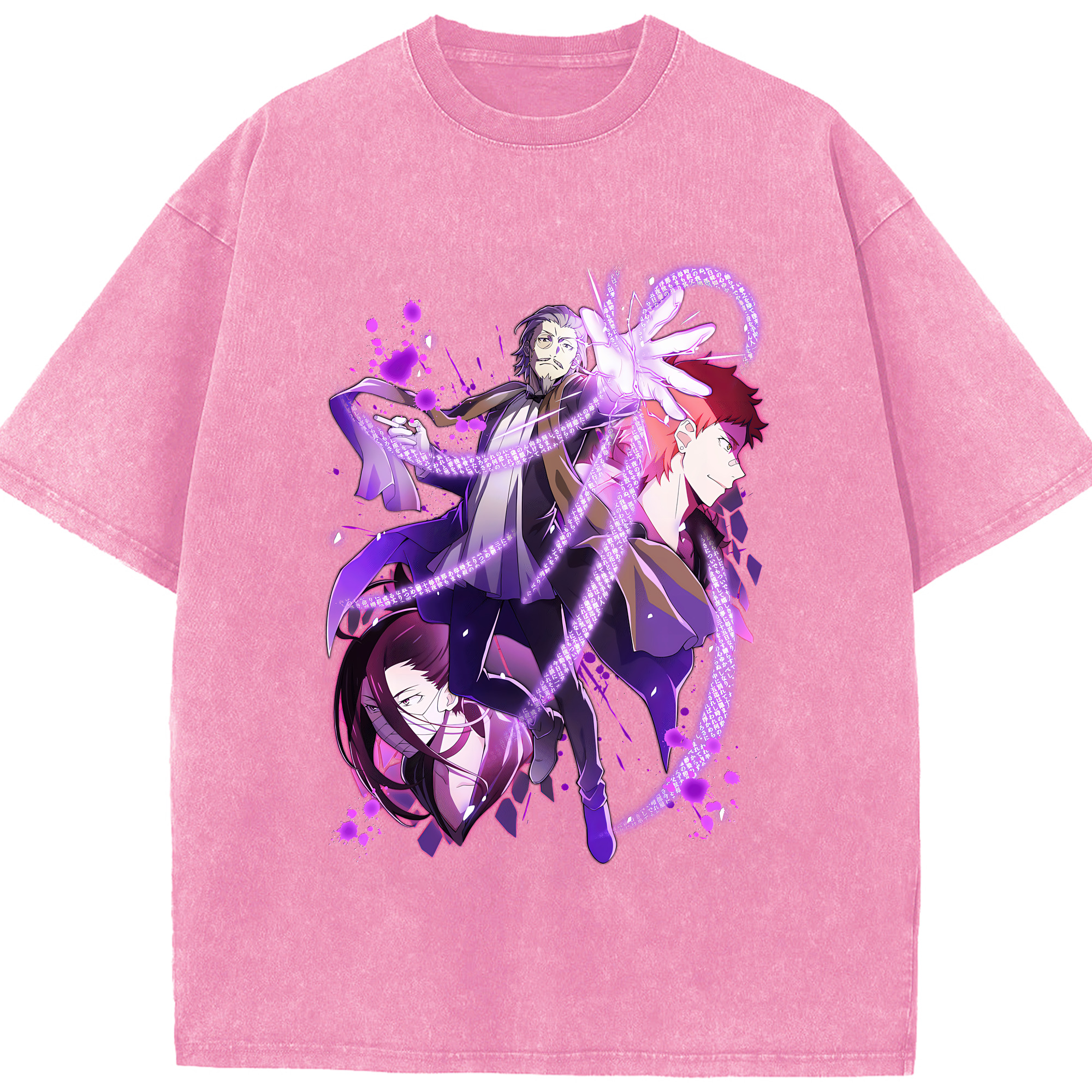（画像用） 文豪ストレイドッグス Bungo Stray Dogs 綿100% ヴィンテージ風 半袖Tシャツ（フロントプリント）